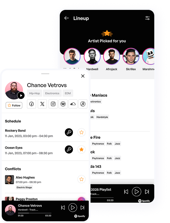 Frontstage app lineup features