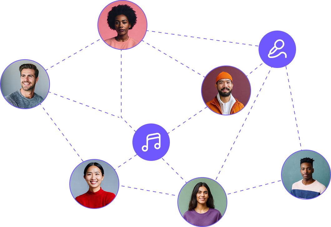 Fan engagement graph showing audience growth