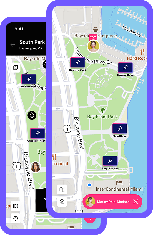 Find friends in the crowd at music festivals with location sharing